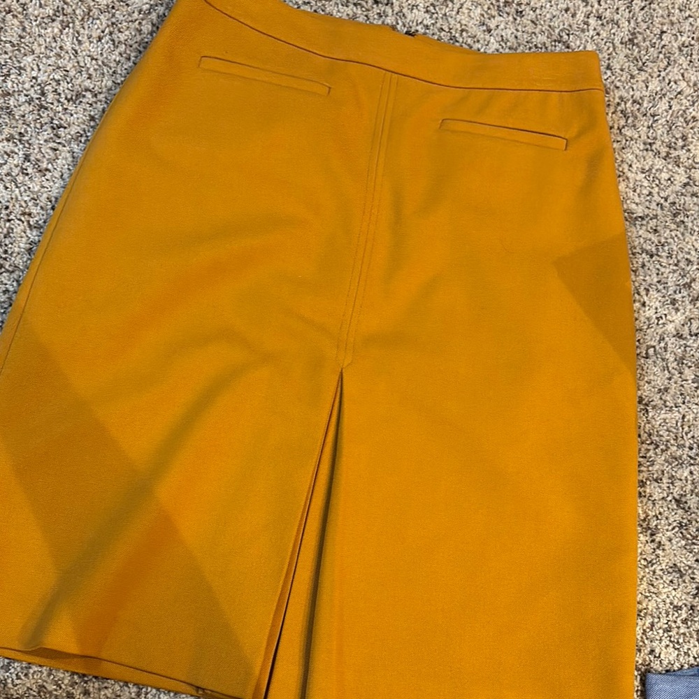 Loft Mustard Yellow Pencil Skirt
